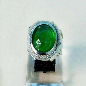 Cincin Natural Zamrud Kalimantan Dengan Ring Tanam