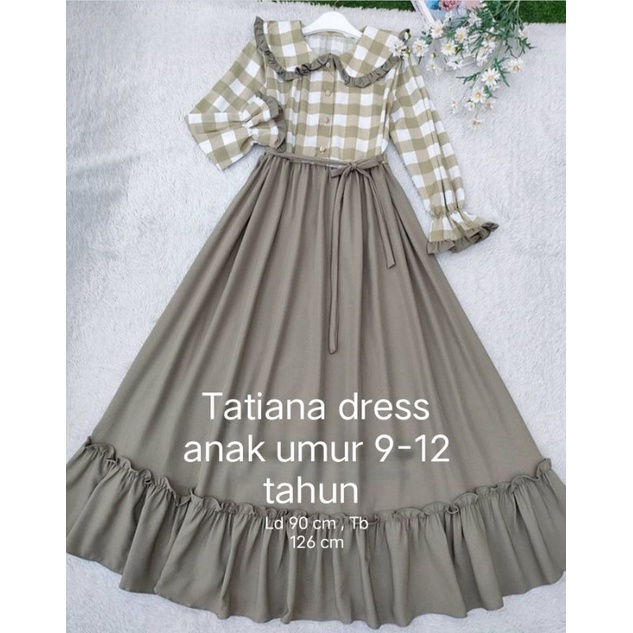 Dress korean tatiana dress / Baju gamis remaja umur 9-12 Tahun terlaris / viral 2022 // stayle hijab