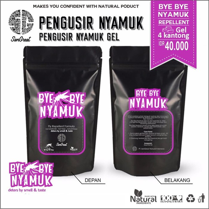 Pengusir Nyamuk Natural Spray dan Gel siap gantung non pestisida aman