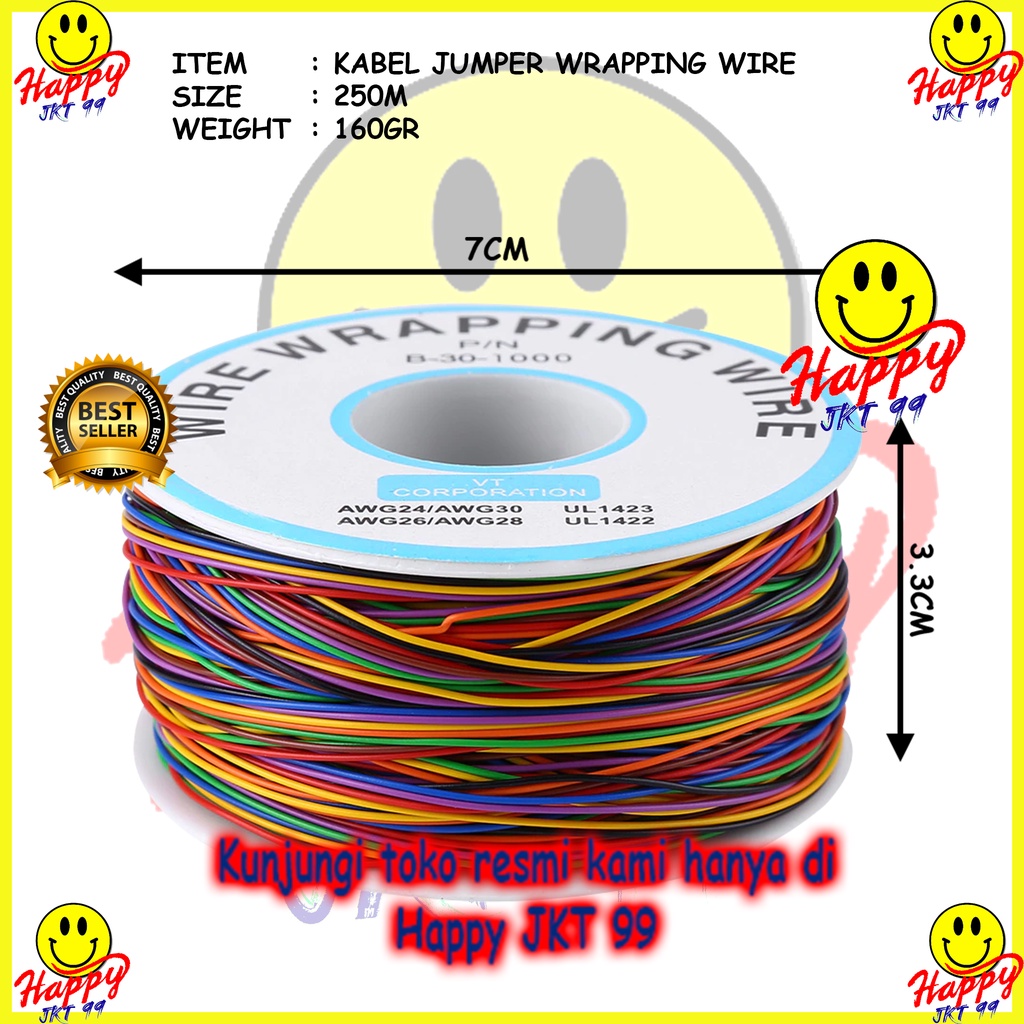 [ HAPPY JKT 99 ] KAWAT JAMPER WIRE WRAPPING KABEL JUMPER KAWAT JAMPER ORIGINAL