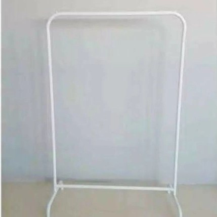 gantungan baju gamis gawang besi coting putih