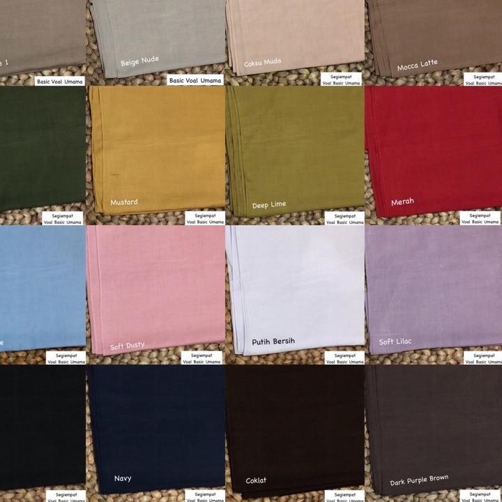 ✸ Basic Voal Umama / Segiempat Umama / Voal Polos / Voal premium / Segiempat Polos ☈