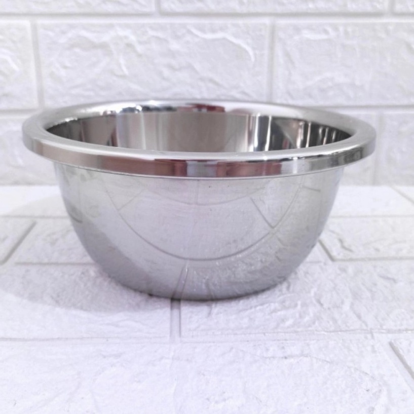 Baskom Elegant Komodo 28 cm stainless TEBAL Sop Kuah Panci Mixing Bowl