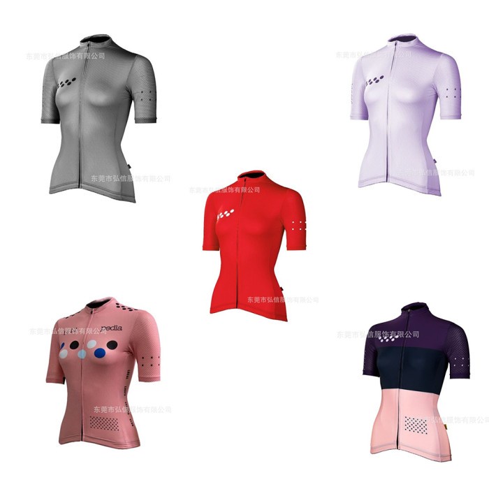 Baju Jersey Sepeda Wanita Premium PEDLA Slim Cutting 2508 - Abu