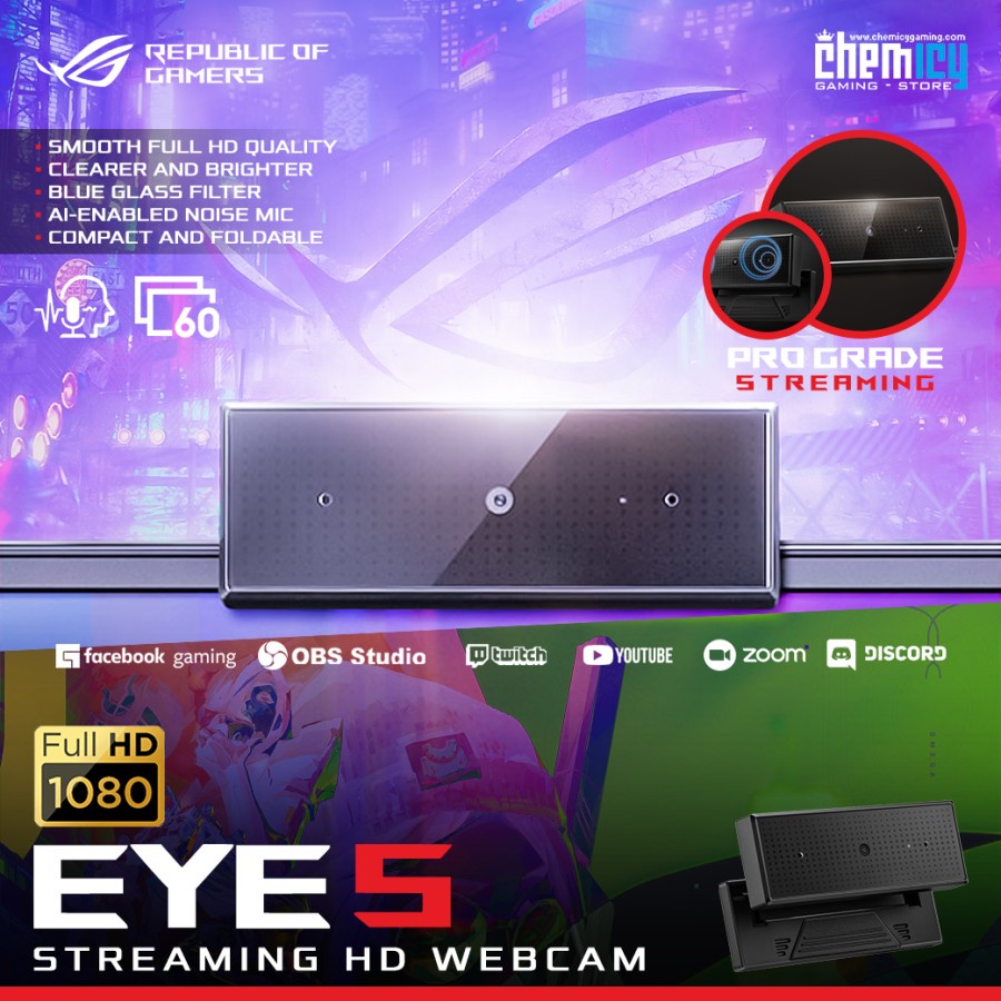 Asus ROG Eye S Full HD 1080p Streaming Gaming Webcam