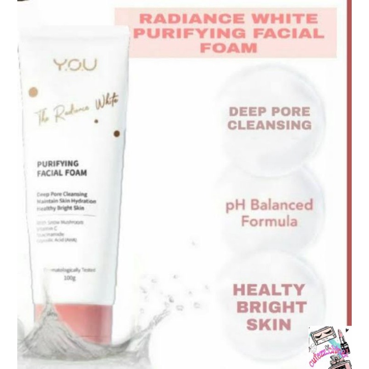 ☃Cutezz_Ching1☃YOU The Radiance White Purifying Facial Foam 100gr