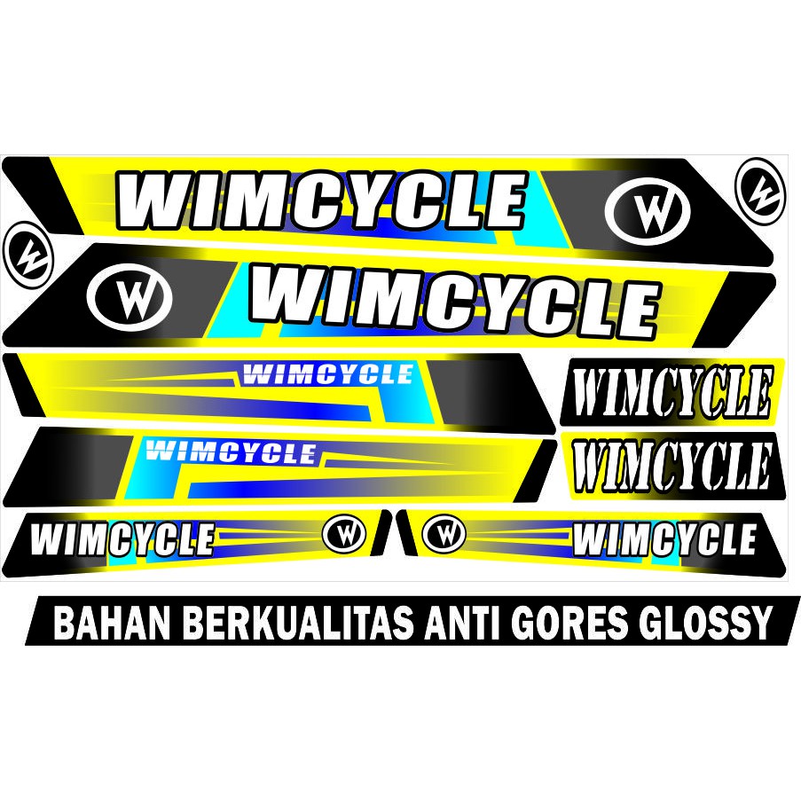 STICKER BIKE SEPEDAH ART STILE WIMCYCLE VARIASI