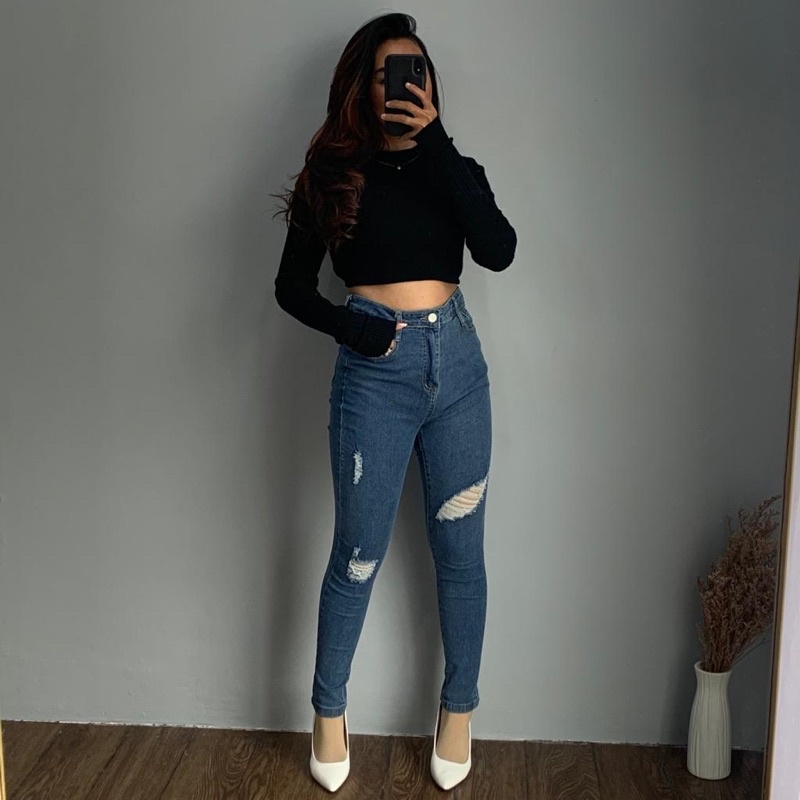 [LUXE.DLABEL] - D78 Jeans | Celana panjang Highwaist wanita Jeans import premium Jeans wanita polos ripped jeans High waist jeans wanita bkk Skinny Jeans High waist Baggy jeans Wideleg Jeans Kulot jeans Boyfriend jeans Wanita