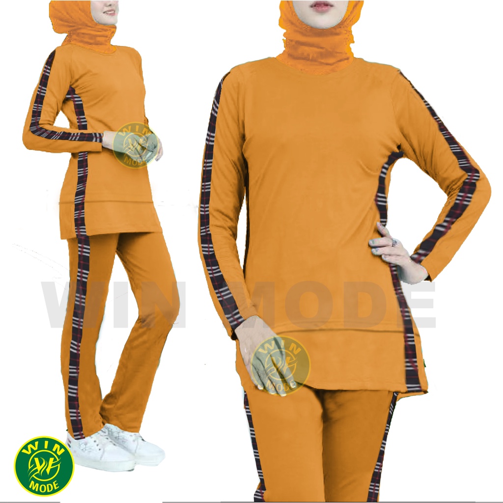 Baju Setelan Olahraga Senam Training Wanita Lengan Panjang YOVIOS Ukuran XL XXL XXXL-6