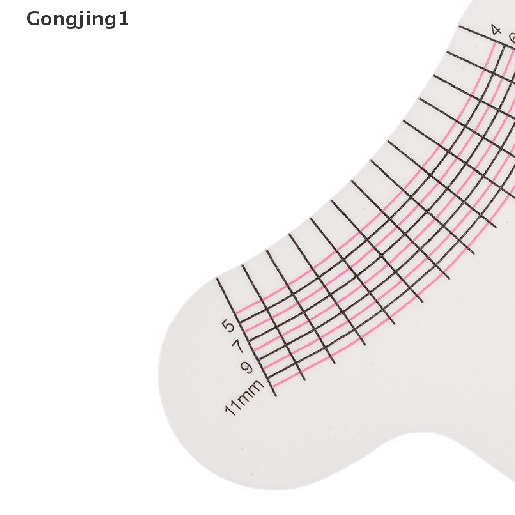 Gongjing1 Penggaris Cetakan Alis / Bulu Mata Untuk Makeup / Kosmetik Wanita
