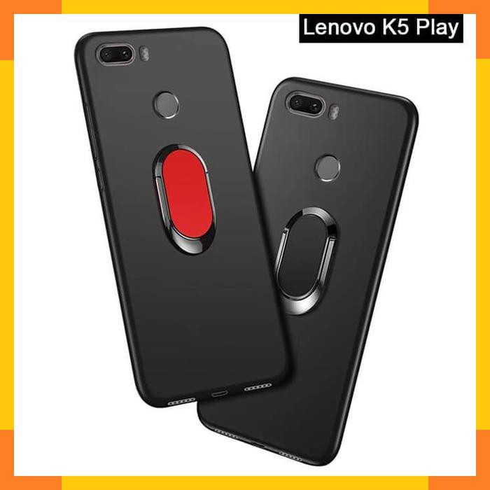 Case Lenovo K5 Play Softcase Doff Hitam Holder Magnetik Myuser