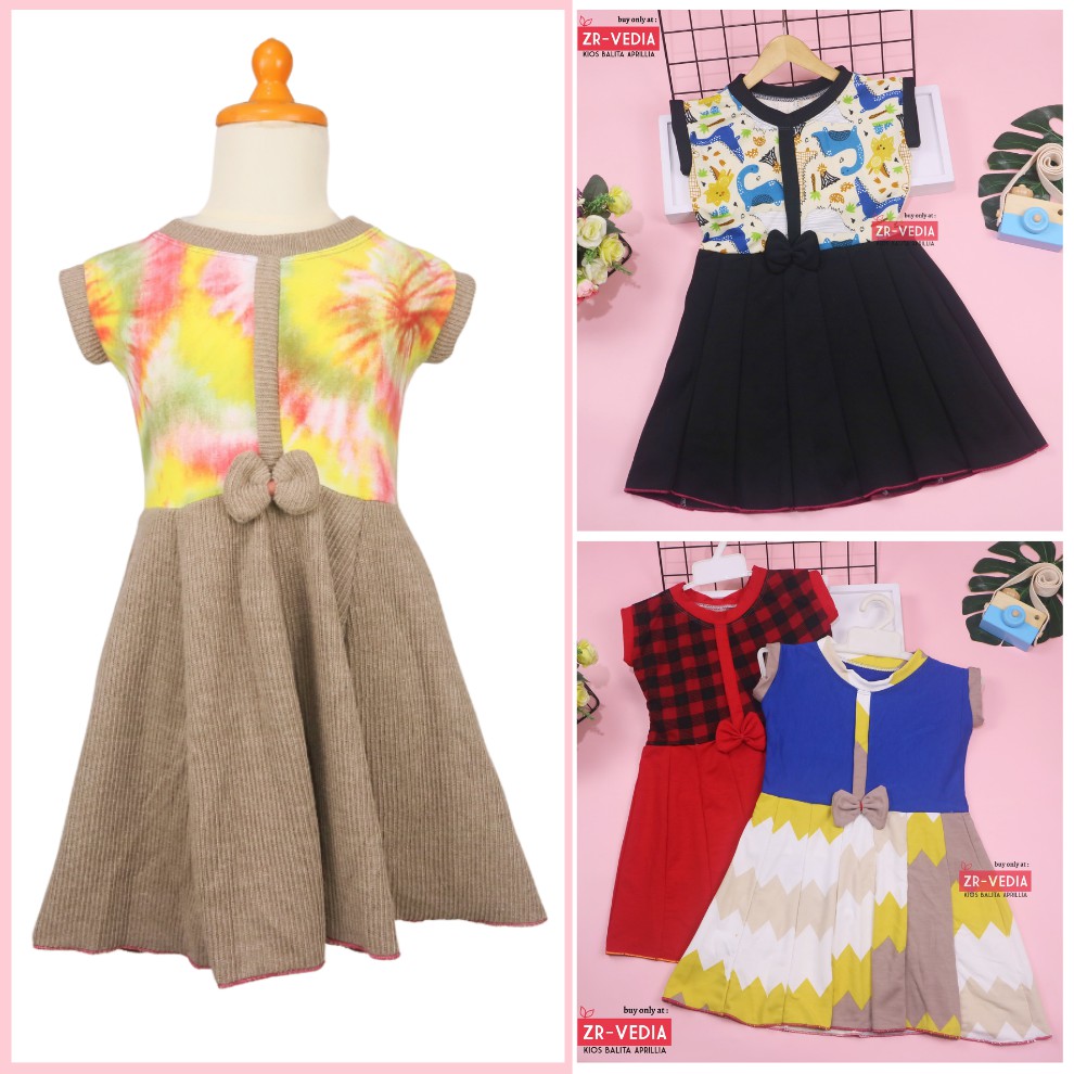 Dress Lala Uk 5-6 Tahun / Dress Anak Perempuan Cewek Baju Dres Batik Murah Yukensi Casual Pesta Adem