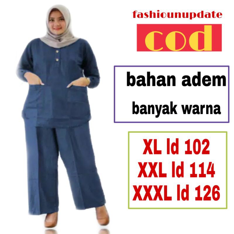 BAJU SETELAN KULOT WANITA BAJU WANITA JUMBO FASHION MUSLIM