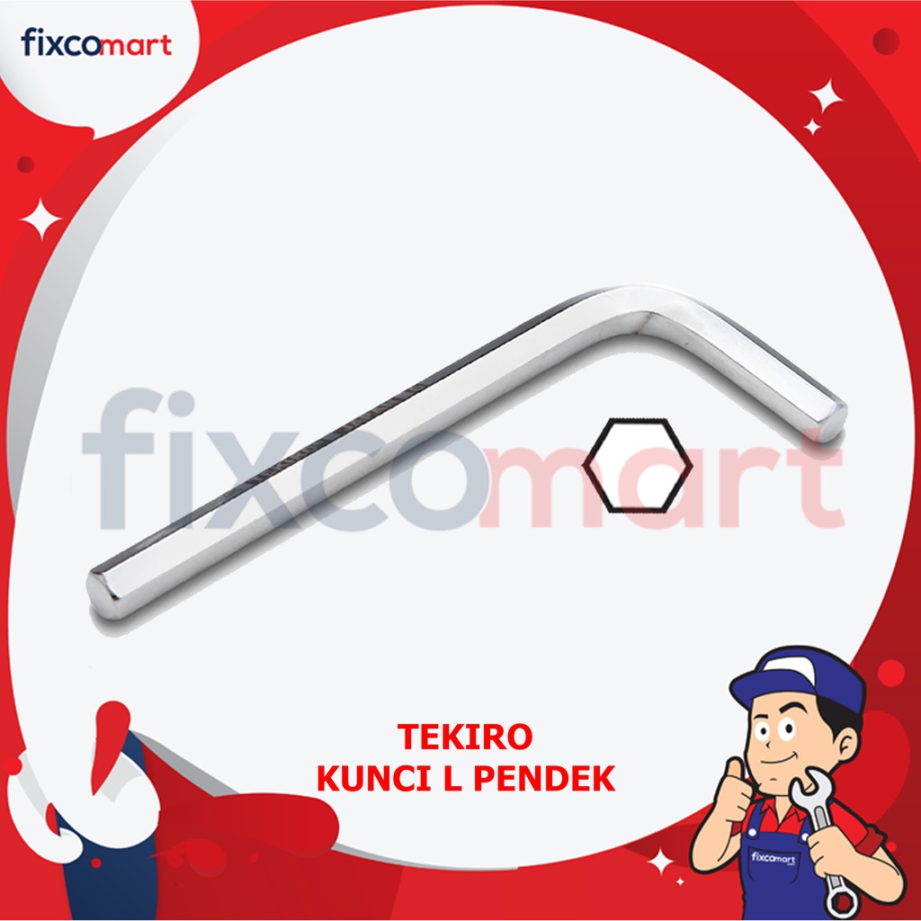 Tekiro Kunci L Pendek / Hex Key Short / MM - Satuan