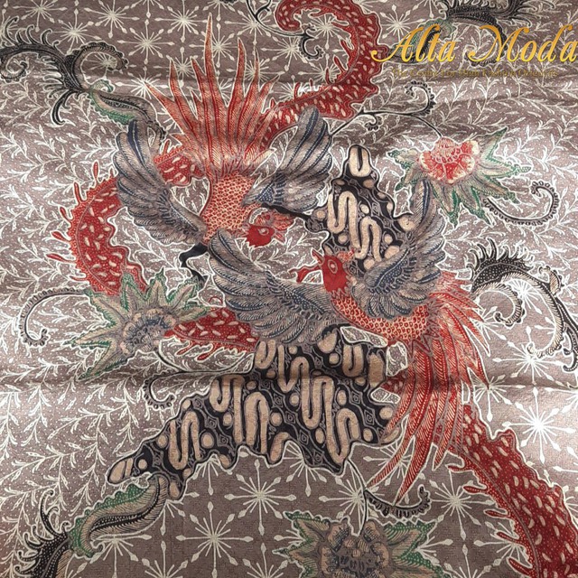 

Alta Moda Batik Tulis Asli - Parang Mix Burung Biru Merah