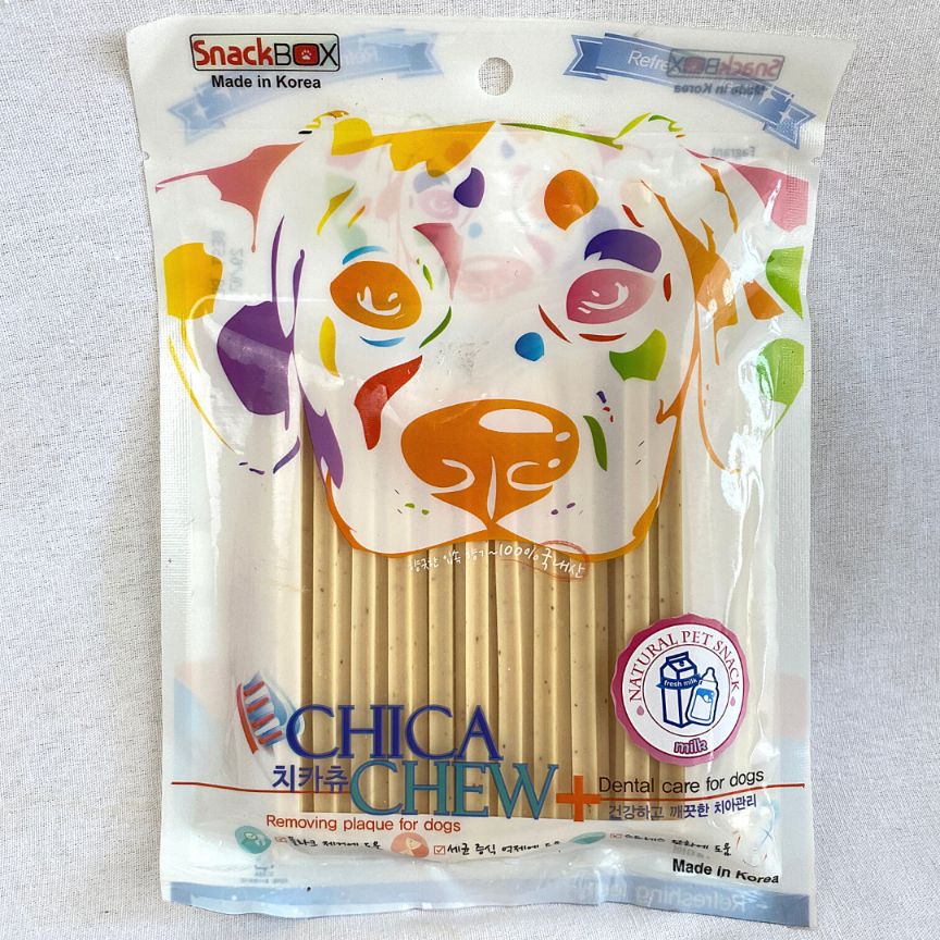 

CHICA Snack Dental Anjing Chew Removing Tartar Gum MILK 120g