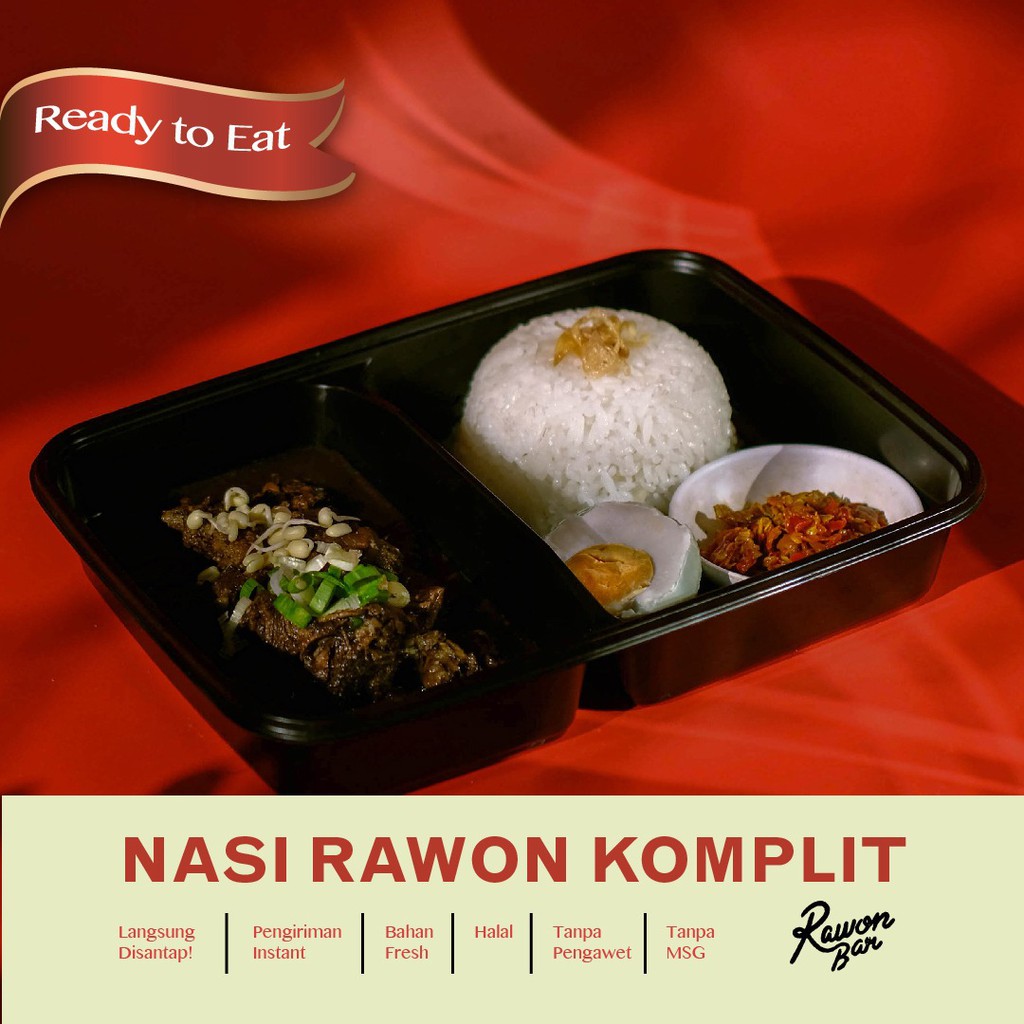 

Paket Nasi Box Komplit Khas Rawon Bar – READY TO EAT - Cocok untuk Catering dan Events