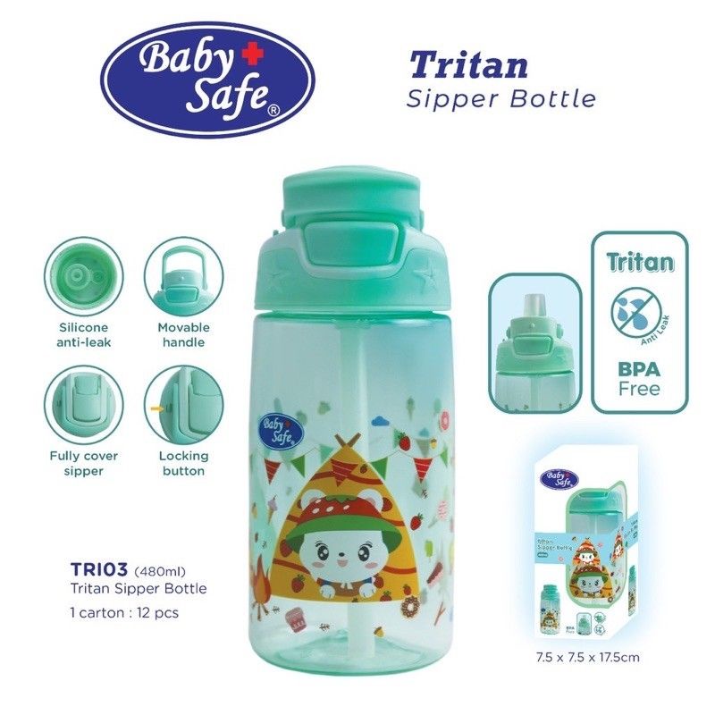 Baby Safe Tritan Sipper Bottle 480ml