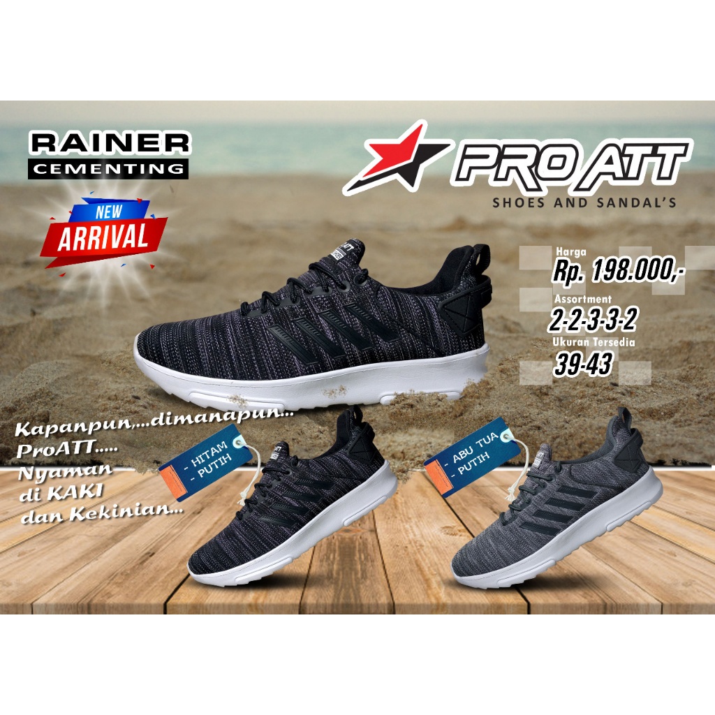 gof PRO ATT RAINER Sepatu Sekolah Pria dan Wanita Anti Slip Original Murah