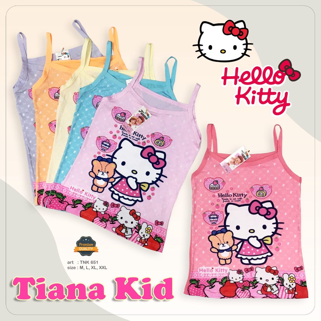 2 Pcs Singlet/Tengtop Anak Perempuan Karakter 3D