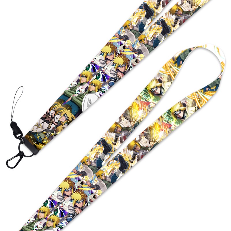 Tali Lanyard Motif Naruto Untuk Gantungan Kunci