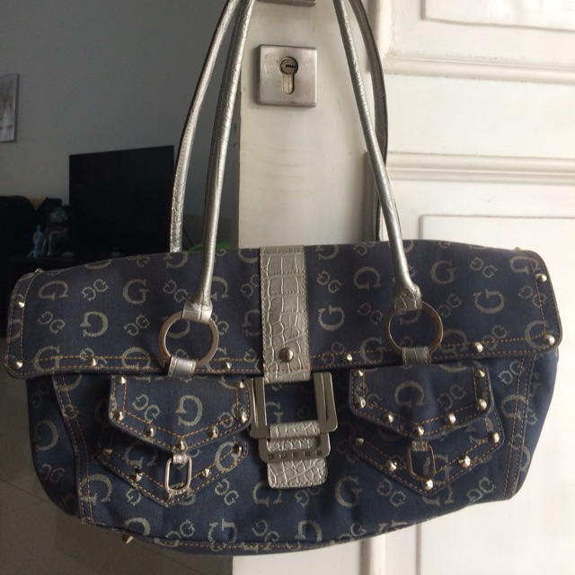 Tas guess denim jeans preloved bekas second ori