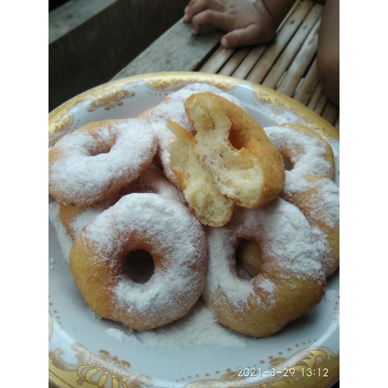 

Donat ori / donat tabur gula / donat salju / donat kentang