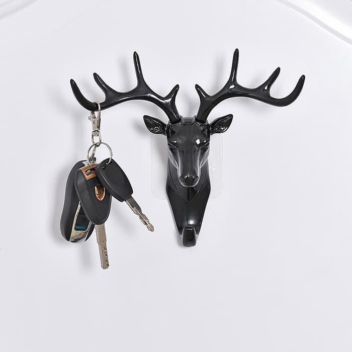 Gantungan Dinding Model Antlers Head YQX003 2018 Black