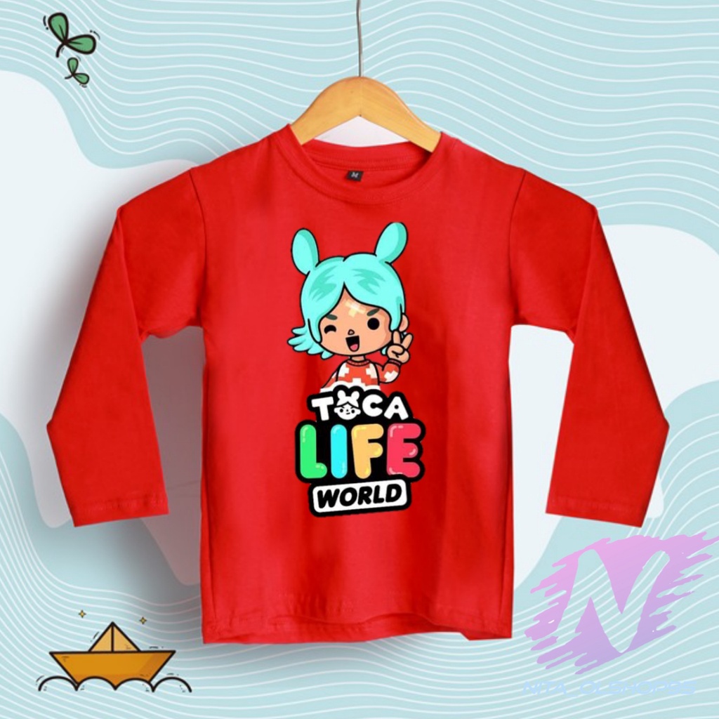 kaos toca boca kaos anak lengan panjang toca life wolrd permainan anak