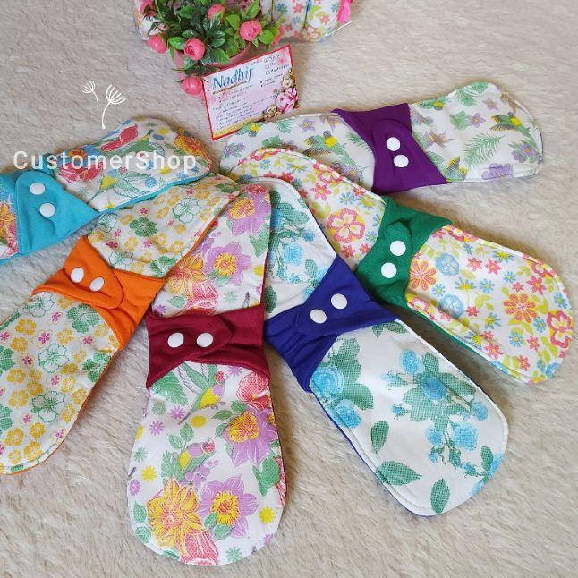 ❂ (isi 6pcs)Pembalut Kain Malam, Menspad Night, Pembalut Kain Wanita, Pembalut Cuci Ulang isi 6pcs ➺