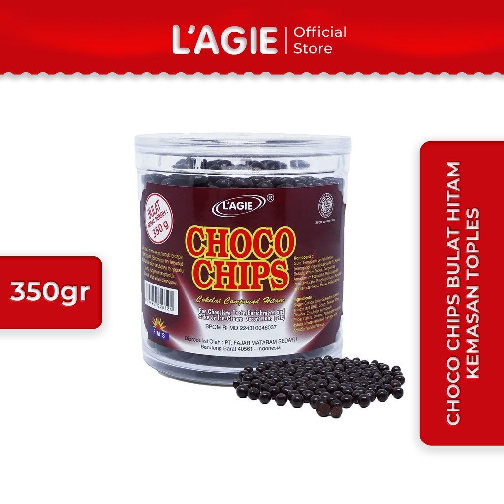 

Lagie Coklat Choco Chips Bulat Hitam 350gr