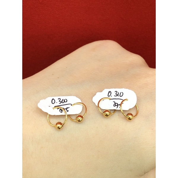 [BEST SELLER] Anting gipsy bayi bulat apolo emas asli 375
