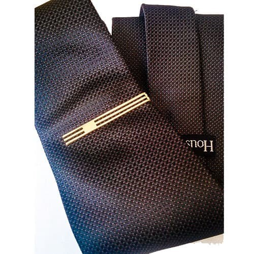 DASI houseofcuff jepit dasi pin tie clasp regular slim fork pin tie bar - Emas (G6H0) Dasi kupu kupu