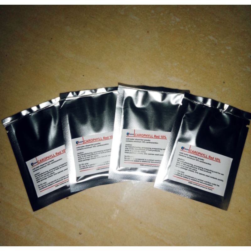 carophyll, caropyl,carophl,carofil DSM red original France larut air dingin.