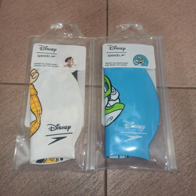 ORIGINAL Topi Renang Anak SPEEDO CAP SILICONE TOY STORY WOODY dan BUZZ
