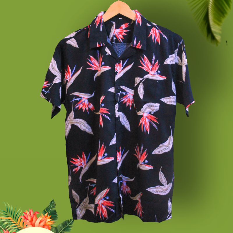 KEMEJA HAWAII PRIA LENGAN PENDEK JALAN RETRO PRIA BAJU CASUAL - BELLARIGO
