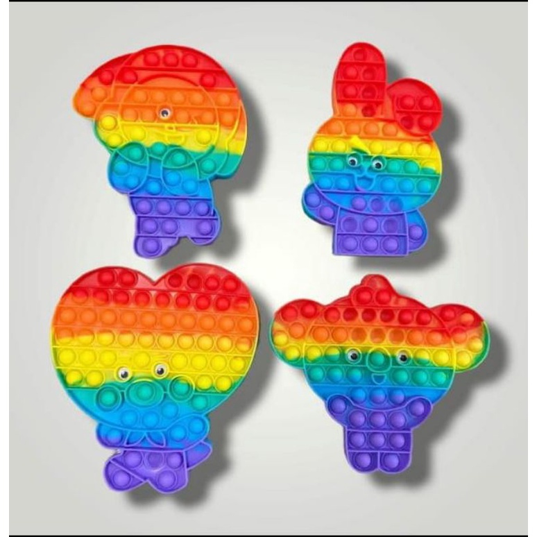 Pop it jumbo fidget  toys mainan anak karakter BTS uk20cm