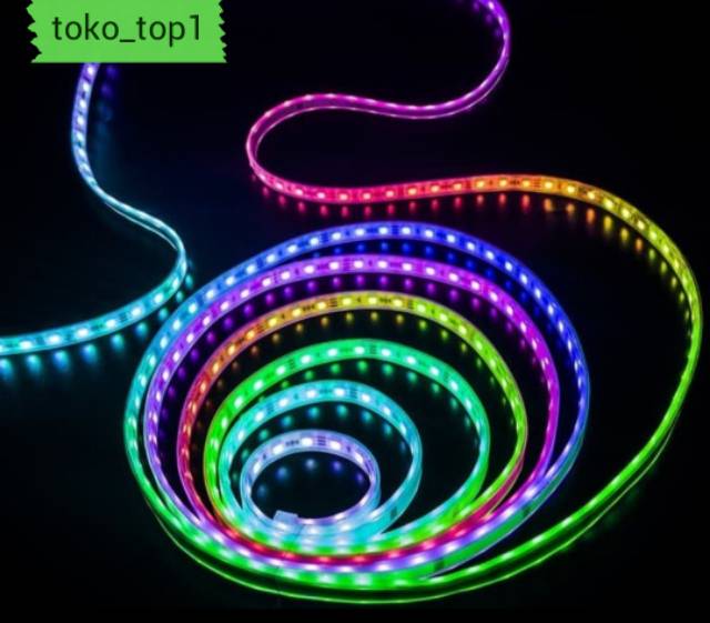 Running led strip flexible 5050 RGB 5m waterproof  full color changing/lampu strip 5m rgb