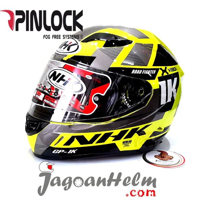 NHK Helm GP1000 XVISON ULTRA FLUO Pinlock Anti FOG X VISION Anti Embun