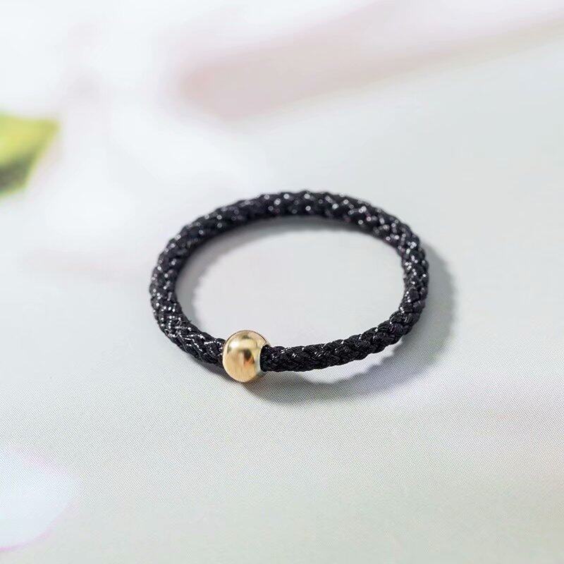 Cincin Emas 18K Adjustable Hias Batu Kristal Gaya Kasual Untuk Pria