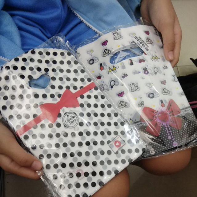 Kantong Plastik Motif 15 X 20 / Kresek Olshop (-+50pcs)