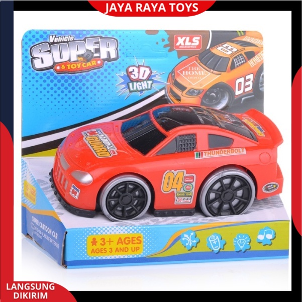 Mainan anak mobil -Mobilan Super Cars Racing Vehicle Berlampu bersuara versi terbaru