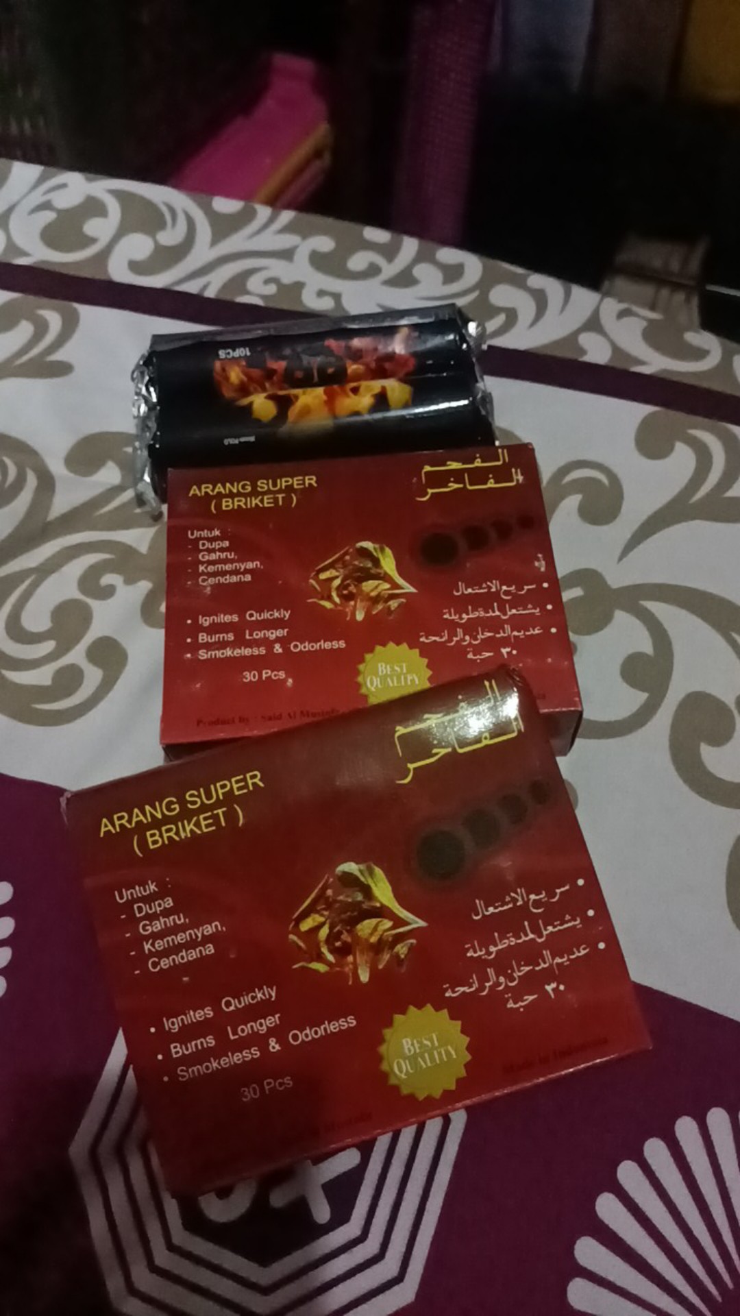 Bisa Cod Areng Arang Super (briket) Bakar Dupa Arab Menyan Kemenyan Gahru Gaharu