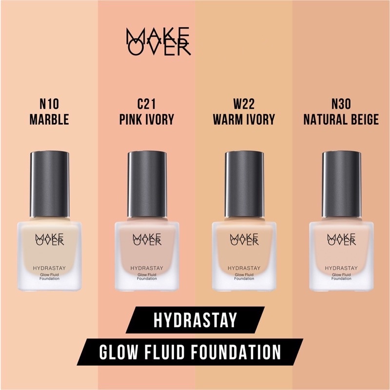 ✦SINAR✦ Make Over Hydrastay Glow Fluid Foundation