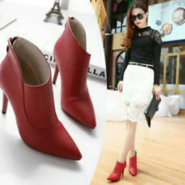 005 ankle boots wanita small - big size (sepatu jumbo)
