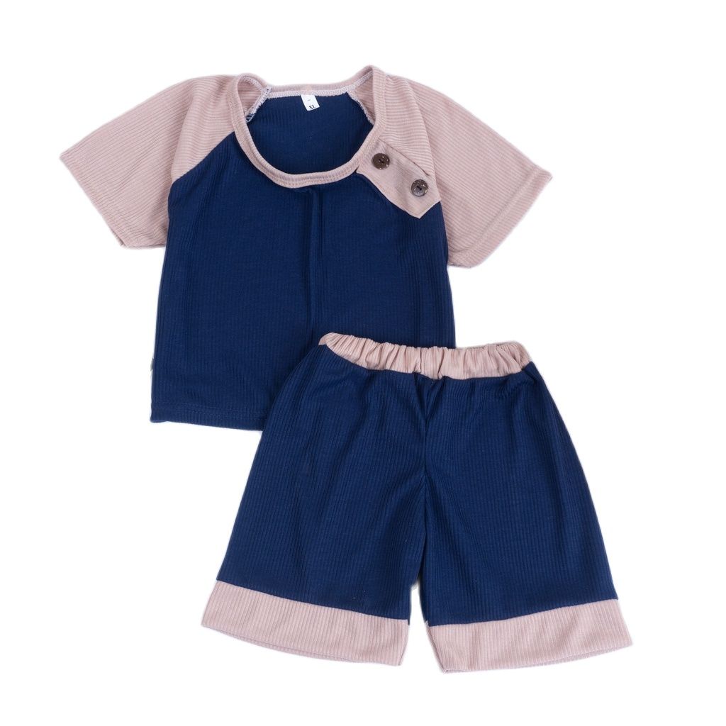 ZASKIYA - Setelan Anak Laki Laki Rei Rib Button / Set Anak Button Earth Tone 0-3 thn