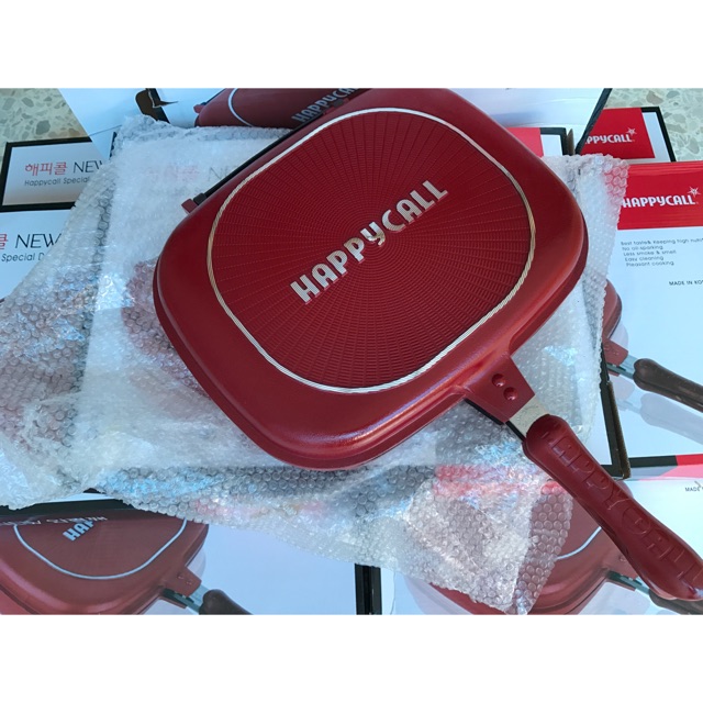 HAPPY CALL DOUBLE PAN 32cm / Happy Call Double Side Pan 2 Sisi Jumbo Grill 32cm/Q2 2530 TEFLON TEBAL