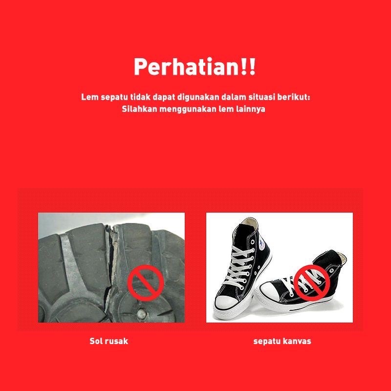 Lem Sepatu Super Kuat Tahan Air / Penambal Penguat Sepatu / Lem perekat Sepatu / Lem Sepatu Tanpa Bekas dan Tidak Bau / Lem Serbaguna / Lem Sepatu Bola