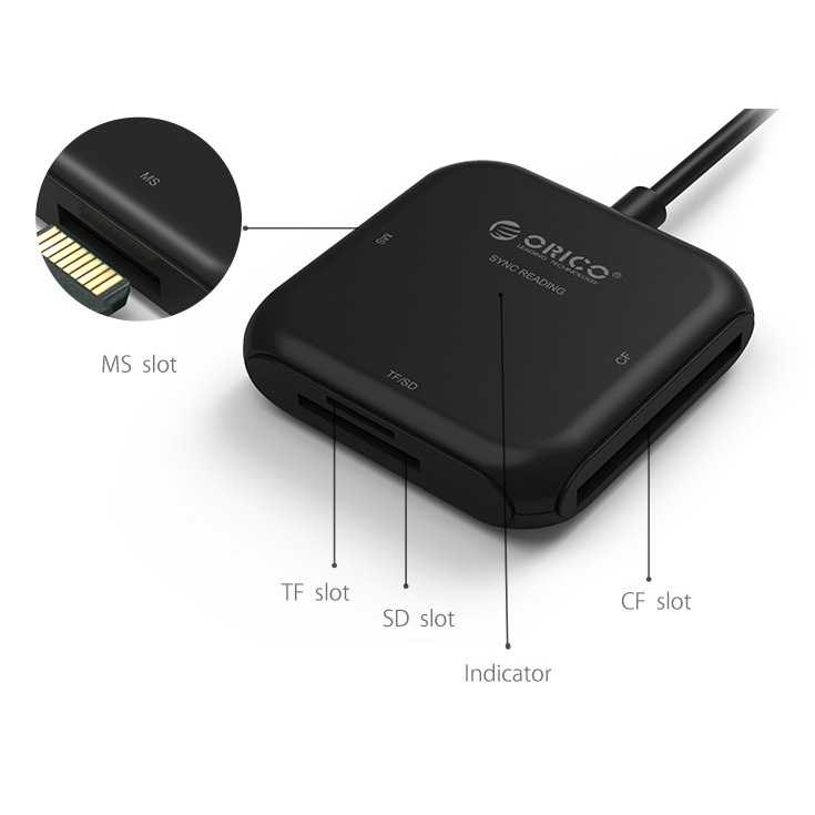 Orico Card Reader USB 3.0 TF SD CF MS - CRS31A-03 ( Al-Yusi )