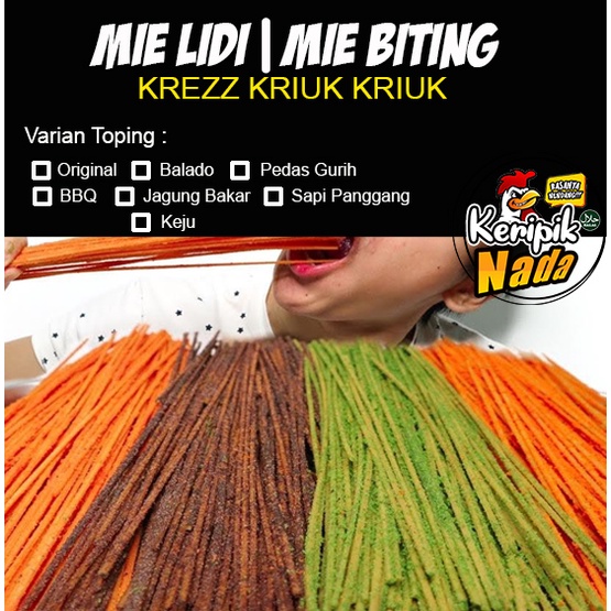 

TERMURAH ! MIE LIDI MIE BITING PEDAS GURIH 50gr